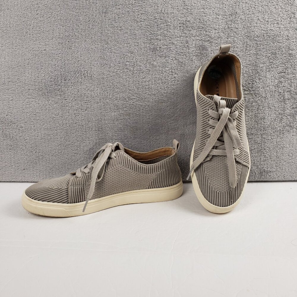 Lucky Brand Laddix 7.5M Gray Womens Shoes Sneakers Lace Up Casual Comfort